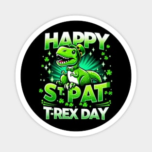 Happy St Pat Trex Day Dino St Patricks Day Toddler Boys Gift Magnet